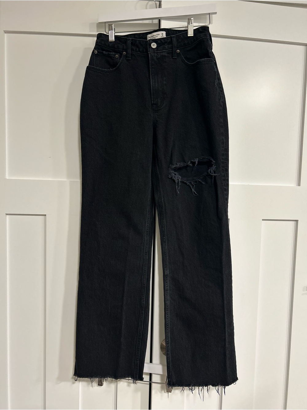 Abercrombie & Fitch Black High-Rise Relaxed Jeans Curve Love